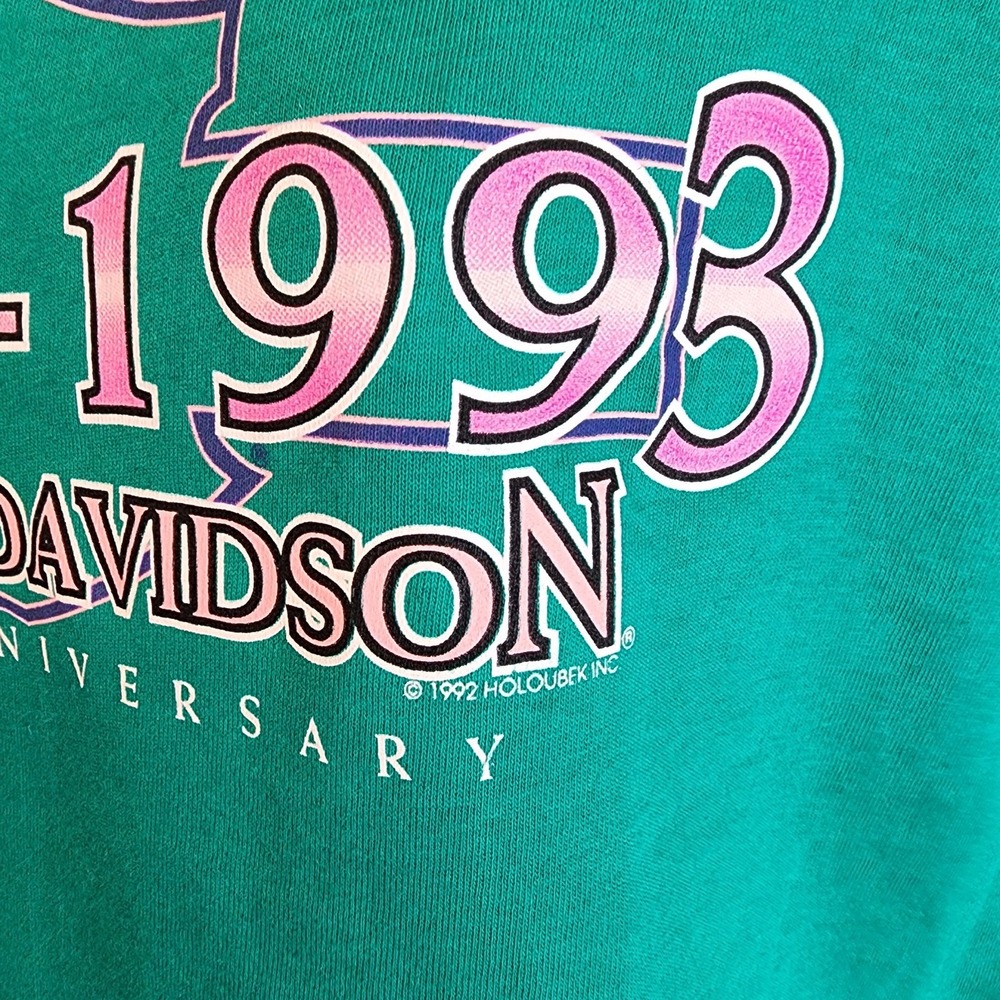 Harley-Davidson 90th anniversary black short sleeve shirt Deadstock large Men's - Picture 3 of 9